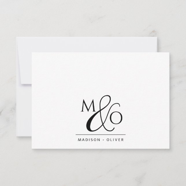 Ett par Ampersand Monogram Anteckningskort (Framsida)