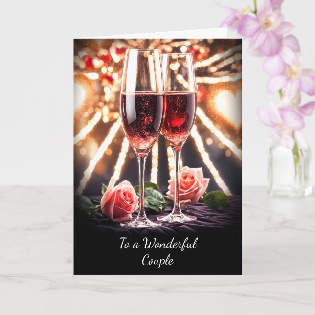 Ett par år med två kulor Champagne Kort (Orkide)