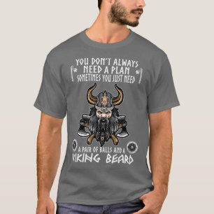 Ett par av Boll och en Viking Beard Viking Älskare T Shirt