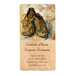 Ett par av Shoes Vincent van Gogh bra konsmålning Fraktsedel