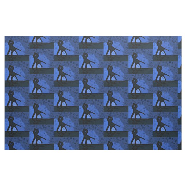 Ett par blå Silhouette Tyg (Fat Quarter)