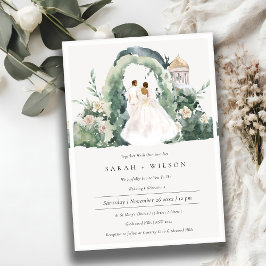 Ett par Blommigtar Garden Arch Botanical Wedding B Tack Kort
