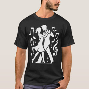 Ett par dancing Swing Dance Lindy Skutt Älskare T Shirt