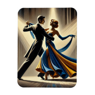 Ett par Dancing Waltz Magnet