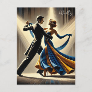 Ett par Dancing Waltz Vykort