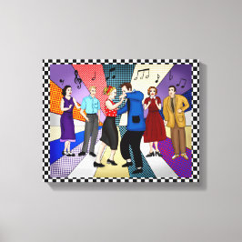 Ett par dansing | Retro Nostalgic 1950 s Canvastryck