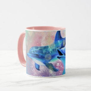 Ett par delfinkaffe i Mugg