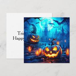 Ett par felaktiga piskrapp Happy halloween Kort