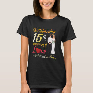 Ett par firar 15-årsdagen av Kärlek och vi T Shirt