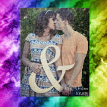 Ett par Förlovning Bröllop-foto, Anpassningsbar Gi