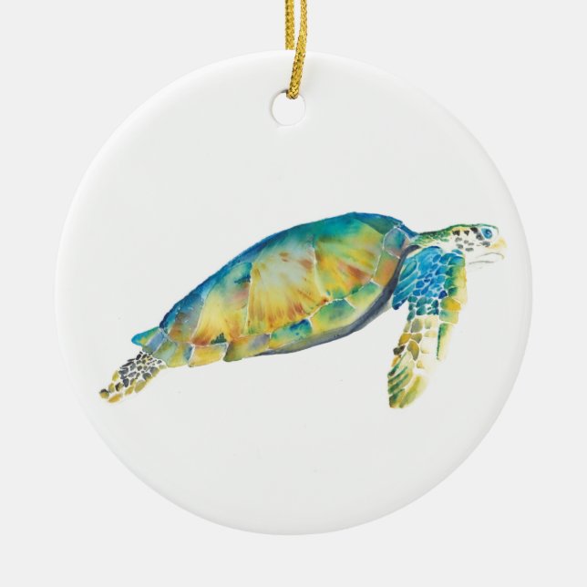 Ett par första julklapp för Ornament Sea Turtle (Framsidan)