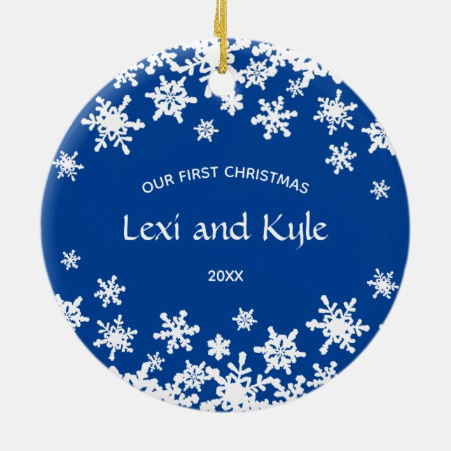 Ett par första julklapp, keramiska prydnadsföremål julgransprydnad keramik (Baksidan)