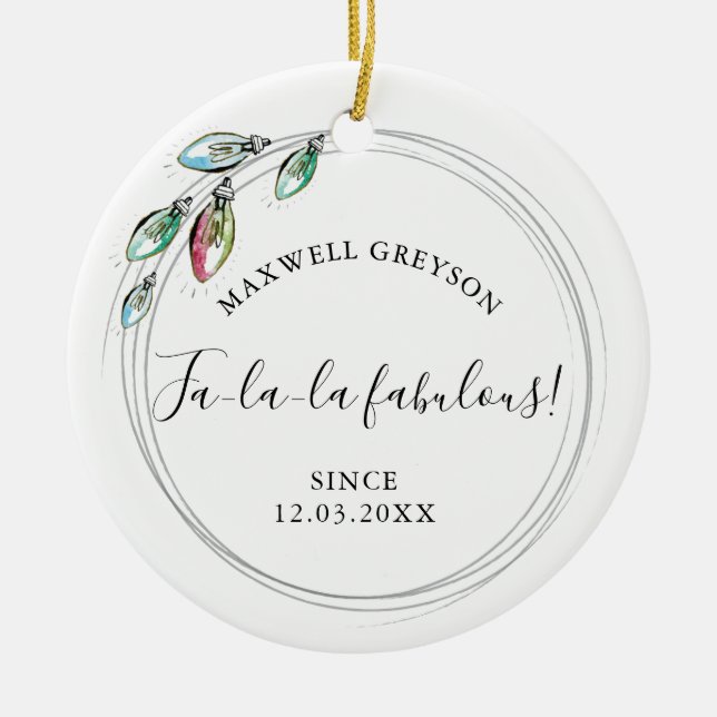 Ett par första julprydnader julgransprydnad keramik (Framsidan)