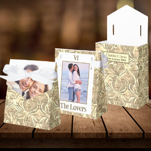 Ett par foto av Älskare-Tarot Card   BRÖLLOP Presentaskar