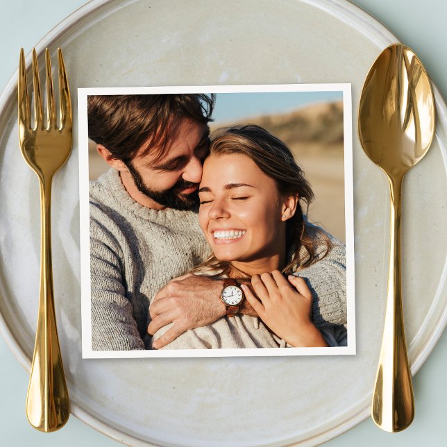 Ett par foto Bröllop Pappersservett (Skapare uppladdad)