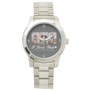 Ett par foto med Elegant Kärlek valentines day Armbandsur