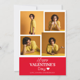 Ett par foto med Elegant Kärlek valentines day Julkort
