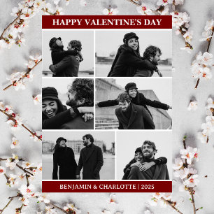 Ett par foto med Elegant Kärlek valentines day Julkort