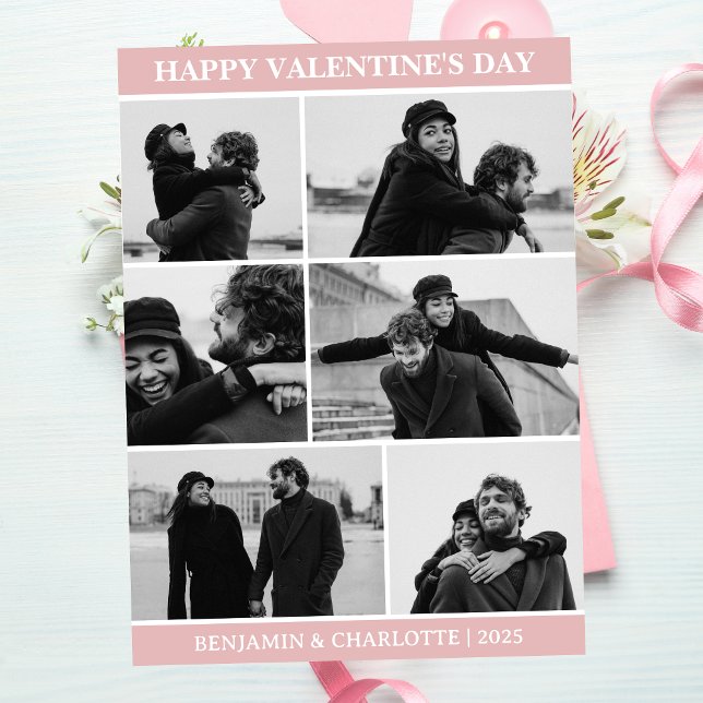 Ett par foto med Elegant Kärlek valentines day Julkort (Skapare uppladdad)