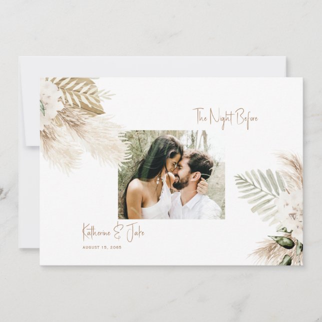 Ett par foto-pampas natten före inbjudningar (Framsida)