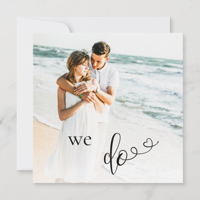 *~* Ett par FOTO QR-OSA - AR6-bröllopsinbjudan Inbjudningar (Framsida)