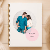 Ett par foto Rosa Circle Modern Minimalist White