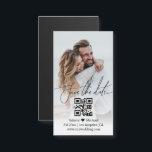 ett par foto spara datum magneter<br><div class="desc">elegant - enkel minimal fyrkantig kod med ett foto spara datum magneter</div>