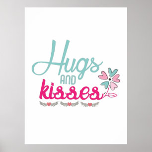 Ett par gåshugs och Kisses blomma Poster