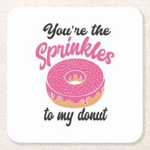 Ett par gåvor är du Sprinklerna till min Donut Underlägg Papper Kvadrat
