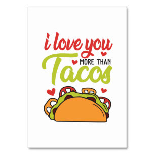 Ett par gåvor i Kärlek mer än Tacos Bordsnummer