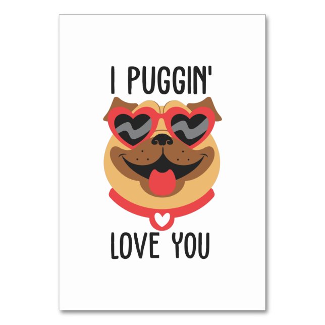 Ett par gåvor jag Puggin Kärlek You Bordsnummer (Framsidan)