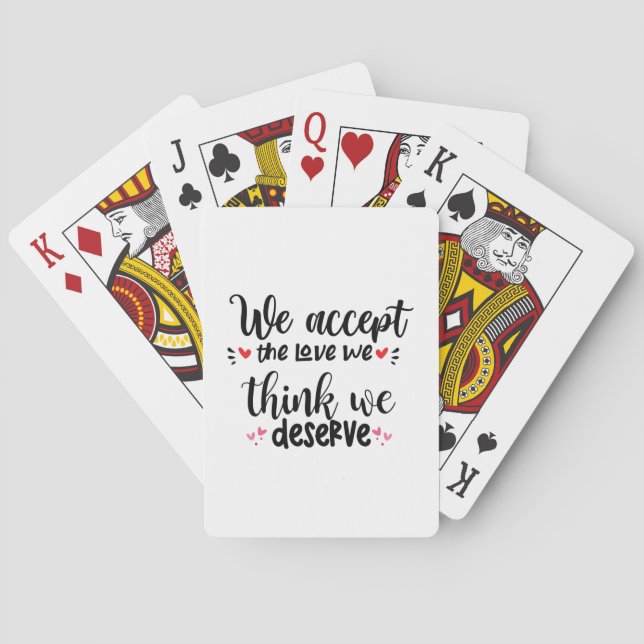Ett par gåvor som vi accepterar Kärlek Casinokort (Baksidan)