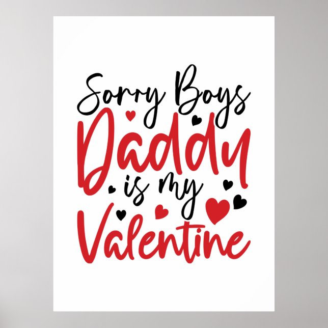Ett par gift-Beklagar att pappa är min Valentine Poster (Framsidan)