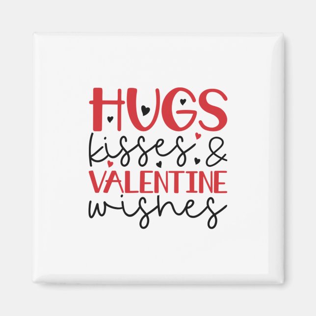 Ett par Gift Hugs Kisses Önskemål Magnet (Framsidan)