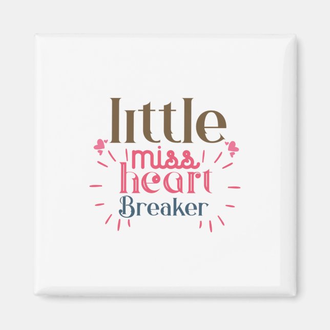 Ett par gift Little Miss Heart Magnet (Framsidan)