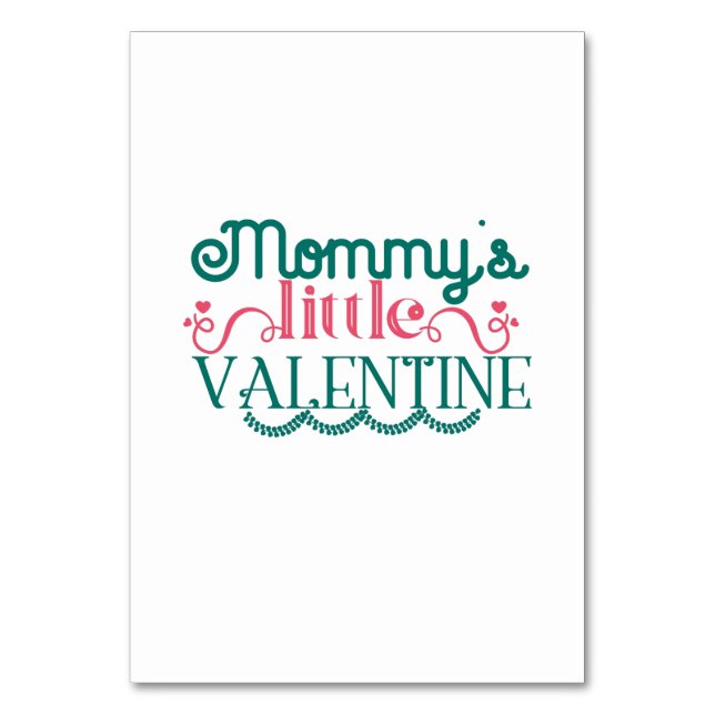 Ett par Gift Mamma har Little Valentine Bordsnummer (Framsidan)