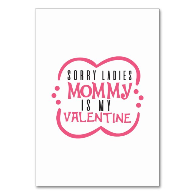 Ett par gift-Mammor är min Valentine Bordsnummer (Framsidan)