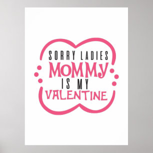 Ett par gift-Mammor är min Valentine Poster