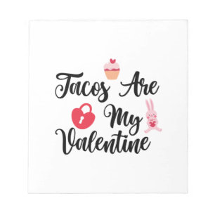 Ett par gift-takos är min Valentine Anteckningsblock
