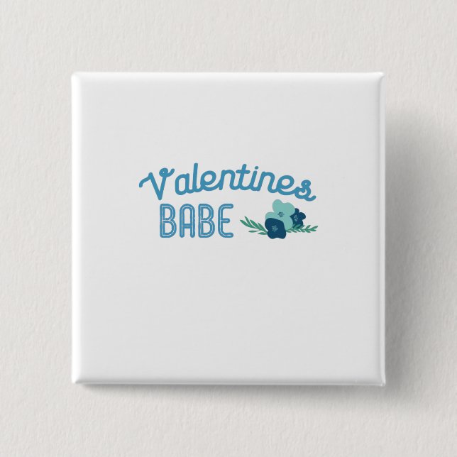 Ett par Gift Valentine Babe Flowers Knapp (Framsida)
