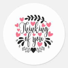 Ett par gifttänkande av dig runt klistermärke