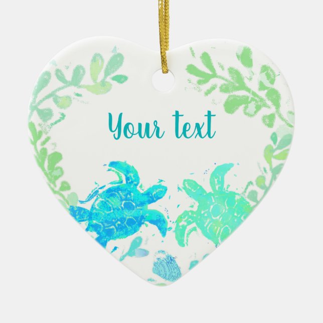 Ett par Helgdag eller Helgdag bröllopsfavoriter Julgransprydnad Keramik (Framsidan)