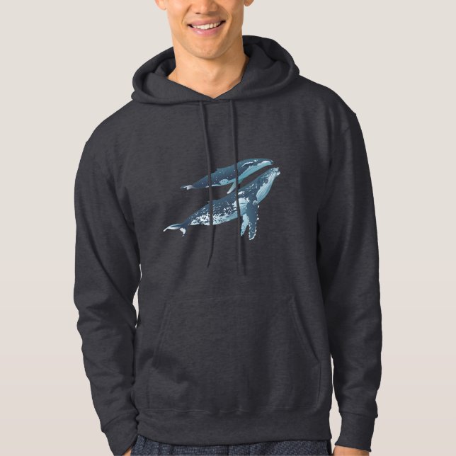 Ett par Humpback-valar Hoodie (Framsida)