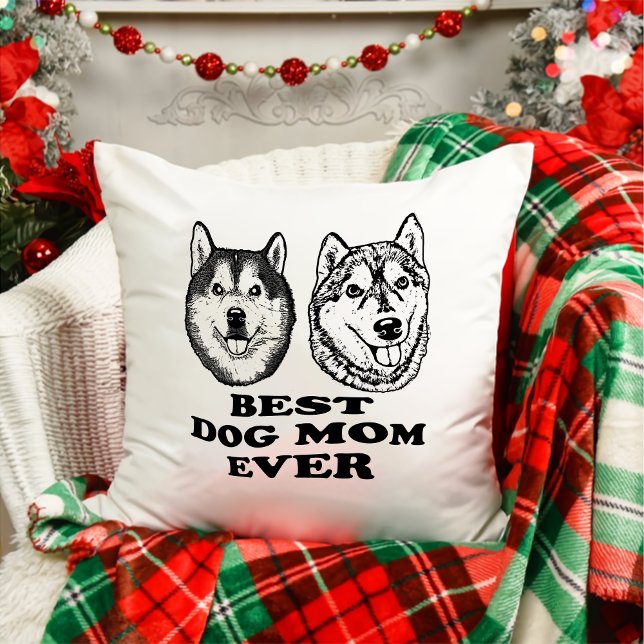 Ett par Hund Hand Teckning-Personligens jul Kudde (Skapare uppladdad)