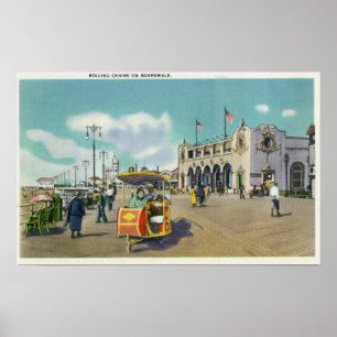 Ett par i en rullstolsscen i en bardpromenad poster