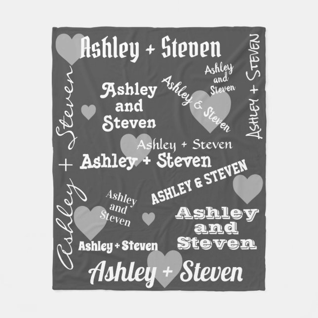 Ett par i Kärlek Personlig Fleecefilt (Framsidan)