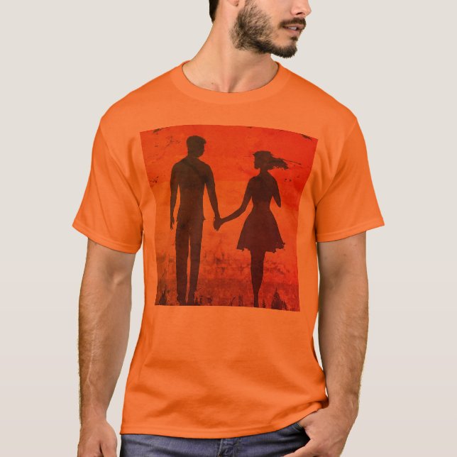 Ett par Kärlek-kvällar: Trendig Design for Speciel T Shirt (Framsida)