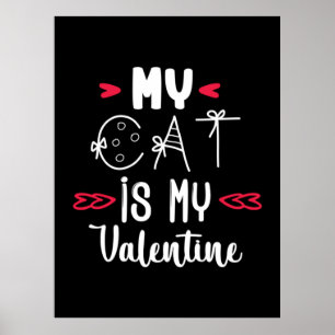 Ett par konst min katt är min Valentine Poster