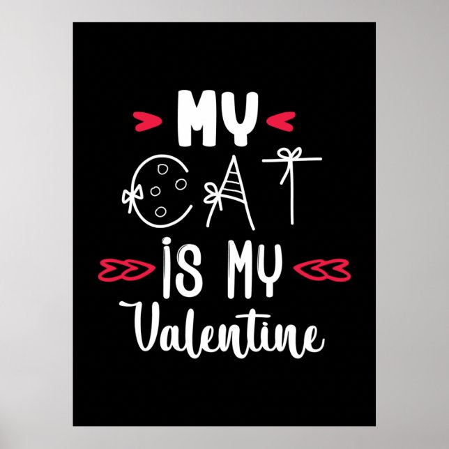 Ett par konst min katt är min Valentine Poster (Framsidan)
