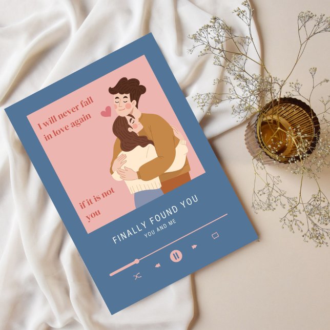 Ett par kramar varandra - Valentines day Card Julkort (Skapare uppladdad)